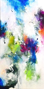 Lebendiges Flüssiges Abstraktes Gemälde von Kirsten Handelmann