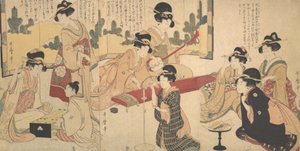 Eine fröhliche Abendgesellschaft, ca. 1805 von Kitagawa Utamaro