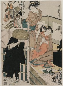 Chushingura: Akt IX des Schatzhauses der Loyalität von Kitagawa Utamaro