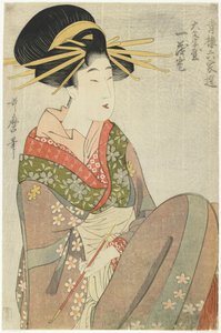 Kurtisane Hitomoto aus dem Daimonjiya-Haus, 1801-1802