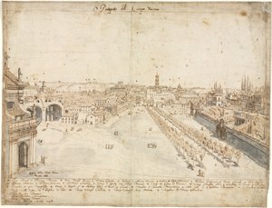 Achtzehn Ansichten von Rom: Das Campo Vaccino (Das Forum Romanum) von Kitagawa Utamaro