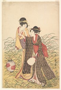 Durchbrennendes Liebespaar in Musashino von Kitagawa Utamaro