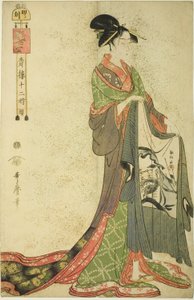 Stunde des Hasen [6 Uhr] (U no koku), aus der Serie Die zwölf Stunden in Yoshiwara (Seiro juni toki tsuzuki) von Kitagawa Utamaro