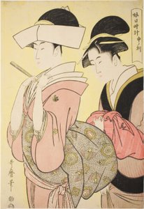 Stunde des Affen [16 Uhr] (Saru no koku), aus der Serie "Sonnenuhr der jungen Frauen (Musume hi-dokei)" von Kitagawa Utamaro