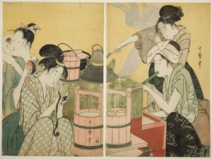 Küchenszene von Kitagawa Utamaro