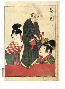 Marionettenszenen mit männlichen und weiblichen Manipulatoren, ca. 1758-1806 (Holzschnitt auf Papier)
