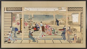Mondscheinfeier in Dozo Sagami, Edo-Zeit, spätes 18. - frühes 19. Jahrhundert von Kitagawa Utamaro