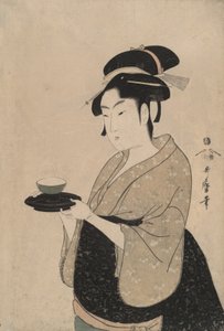 Okita, ein Teehausmädchen von Kitagawa Utamaro