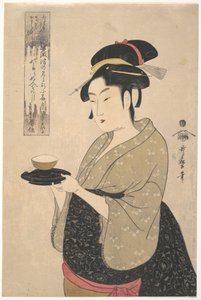 Okita vom Naniwa-ya Teehaus von Kitagawa Utamaro