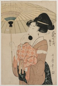 Gebete für Regen, aus der Serie Sieben elegante Komachi von Kitagawa Utamaro