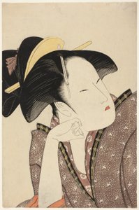 Reflektierende Liebe, aus der Serie "Anthologie der Gedichte: Die Liebesabteilung (Kasen koi no bu) (Mono-omou koi)"