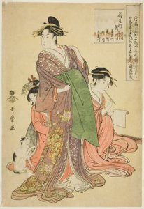 Takigawa vom Ogiya (Ogiya uchi Takigawa, Onami, Menami, Kisagawa, Hanamichi, Himekawa, Kumegawa) von Kitagawa Utamaro