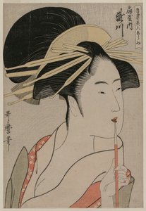Die Kurtisane Takigawa von Ogiya aus der Serie Eine Auswahl schöner Frauen