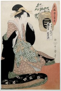 Das Wohl des Yomeishu von Mangaji. Porträt einer Frau von Kitagawa Utamaro