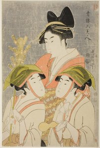 Drei Schönheiten von Yoshiwara (Seiro san bijin) von Kitagawa Utamaro