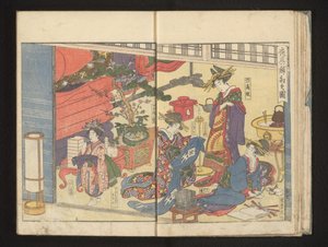 Vorbereitungen für die Feierlichkeiten von Kitagawa Utamaro