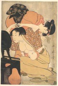 Frau und Kind von Kitagawa Utamaro