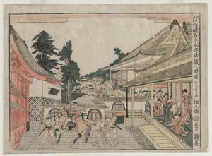 Chushingura: Akt II aus der Serie Perspektivbilder für Das Schatzhaus der Loyalität, ca. 179 von Kitao Masayoshi