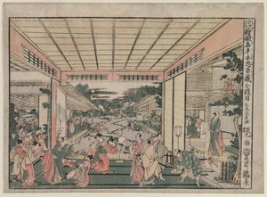 Chushingura: Akt VII (aus der Serie Perspektivbilder für Das Schatzhaus der Loyalität) von Kitao Masayoshi