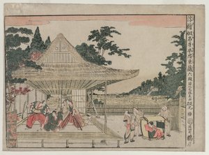 Chushingura: Akt VI aus der Serie Perspektivbilder für Das Schatzhaus der Loyalität, ca. 179 von Kitao Masayoshi