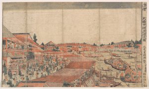 Landschaft; Wasserfest mit Laternen