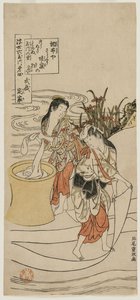 Der Chofu Tama-Fluss in der Provinz Musashi, ca. 1770