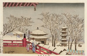 Der Tempel Sensoji im Schnee