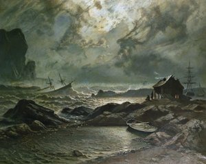 Sturm an der norwegischen Küste