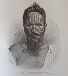Juan Tepano, Illustration aus „Über die Tätowierung der Oster-Insulaner“ von Hjalmar Stolpe