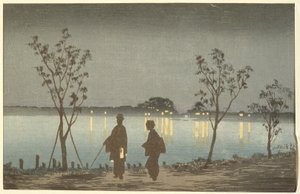 Nacht am Sumida-Fluss von Kobayashi Kiyochika