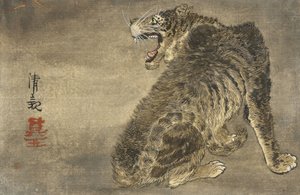 Tiger und Blitz von Kobayashi Kiyochika