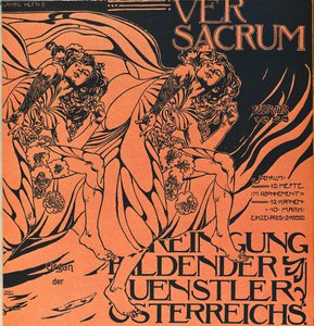 Titelblatt der Februar 1898 Ausgabe von Ver Sacrum, der Zeitschrift der Sezession-Bewegung