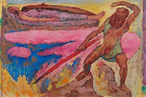 Der Gott Odin (Wotan) und Brunnhilde von Koloman Moser