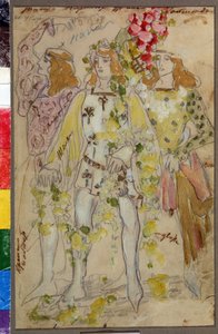 Kostümentwurf für das Ballett "Raymonda" von A. Glasunow von Konstantin Alekseevich Korovin