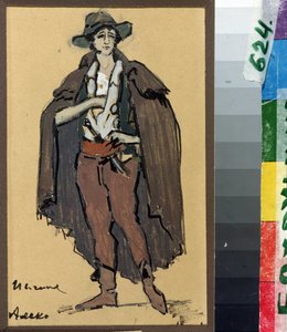 Kostümentwurf für die Oper Aleko von S. Rachmaninov von Konstantin Alekseevich Korovin