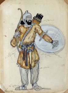 Kostümentwurf für die Oper "Fürst Igor" von Alexander Borodin von Konstantin Alekseevich Korovin