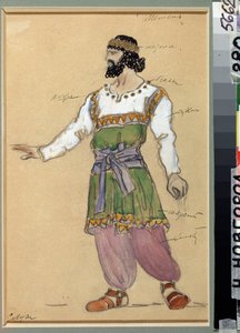 Kostümentwurf für die Oper "Schneesturm" von Georgi Sviridov von Konstantin Alekseevich Korovin