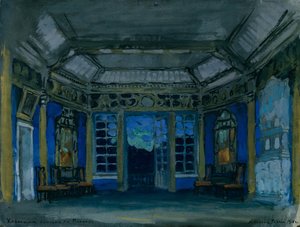 Bühnenbild für die Oper Chowanschtschina von M. Mussorgski, 1911 von Konstantin Alekseevich Korovin