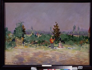 Ein heißer Tag in der Nähe von Moskau von Konstantin Alekseevich Korovin