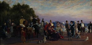 Auf der Landzunge der Insel Strelka, 1870er Jahre von Konstantin Apollonovich Savitsky