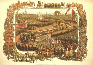 Der feierliche Einzug von Alexander III. in Moskau aus dem Krönungsalbum, 1883