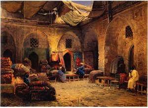 Der Teppichladen in Kairo, 1875 von Konstantin Egorovich Makovsky