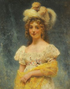 Makovsky Gelbes Tuch von Konstantin Makovsky