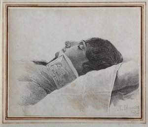 Dimitri Venevitinov 1805-1827 auf dem Sterbebett, 1827