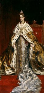 Porträt der Kaiserin Alexandra Fjodorowna von Russland 1872-1918, Ehefrau von Zar Nikolaus II., 1890er Jahre