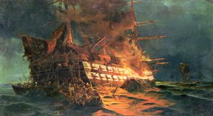 Der Verlust der Ajax, vor Kap Janissary