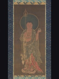 Hängerolle von Kshitigarbha von Korean School