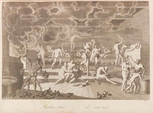Ein russisches Badehaus. Les peuples de la Russie ou description des moeurs von Charles de..., 1811-1812