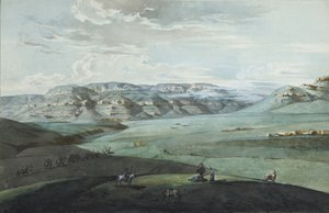 Blick auf die kaukasischen Mineralwässer und die Festung Kislowodsk