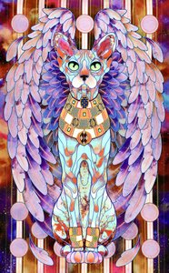 Ägyptische geflügelte Sphinxkatze